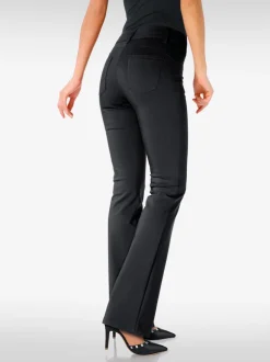 Pantalon bootcut en tissu extensible avec effet ventre plat