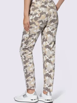 Pantalon cargo avec poches et motif camouflage coton