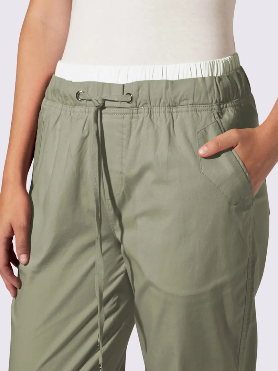 Pantalon 7/8 ceinture contrastante
