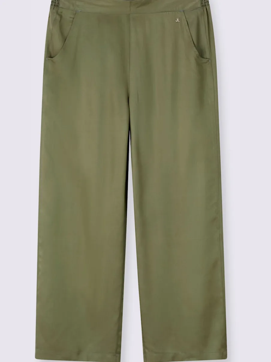 Pantalon ceinture élastique au dos