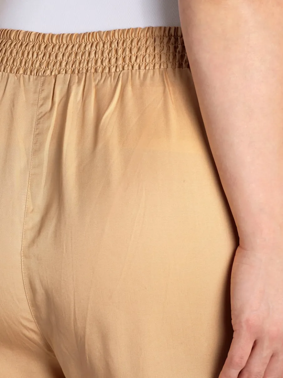 Pantalon ceinture élastique au dos