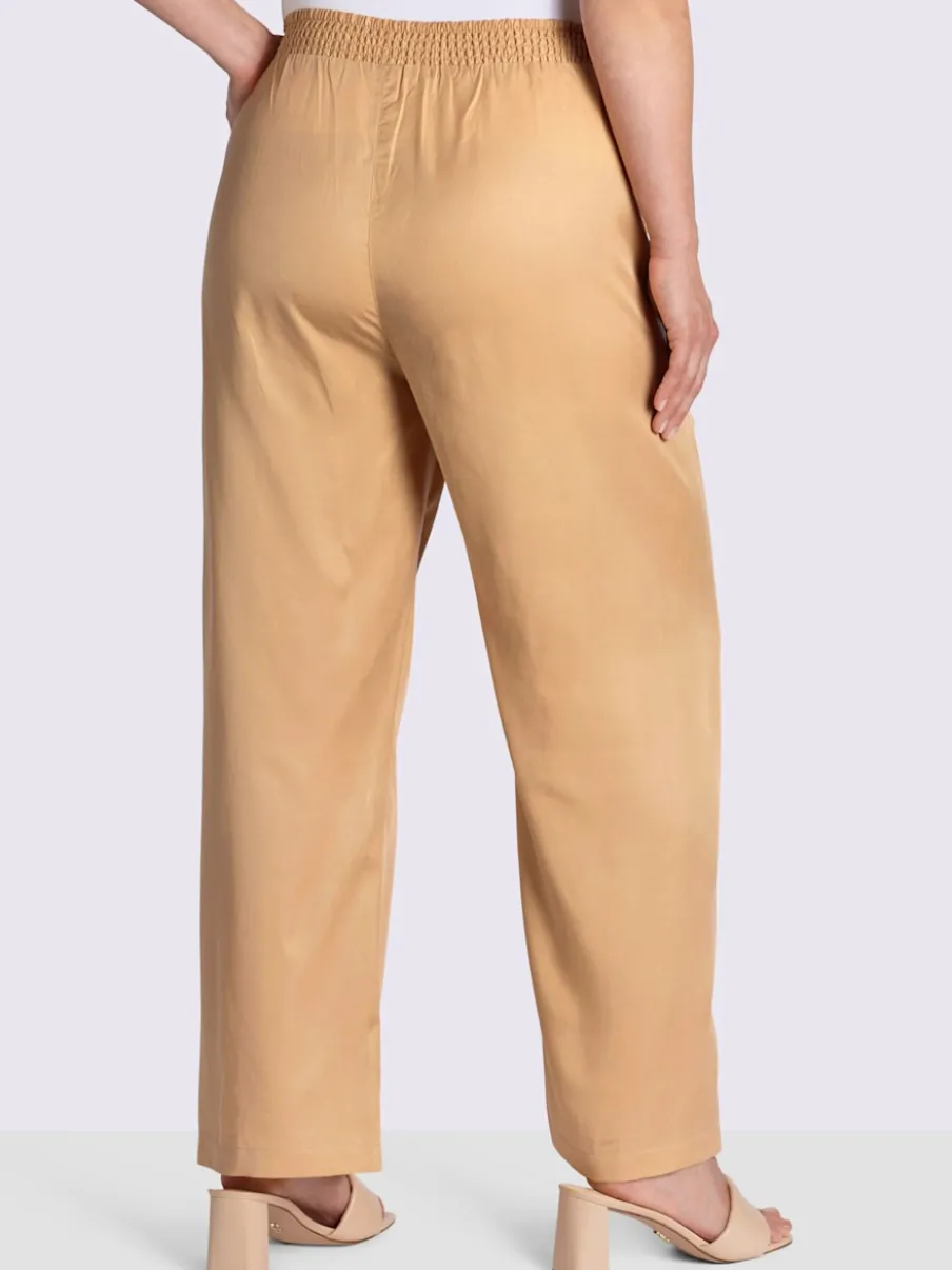 Pantalon ceinture élastique au dos