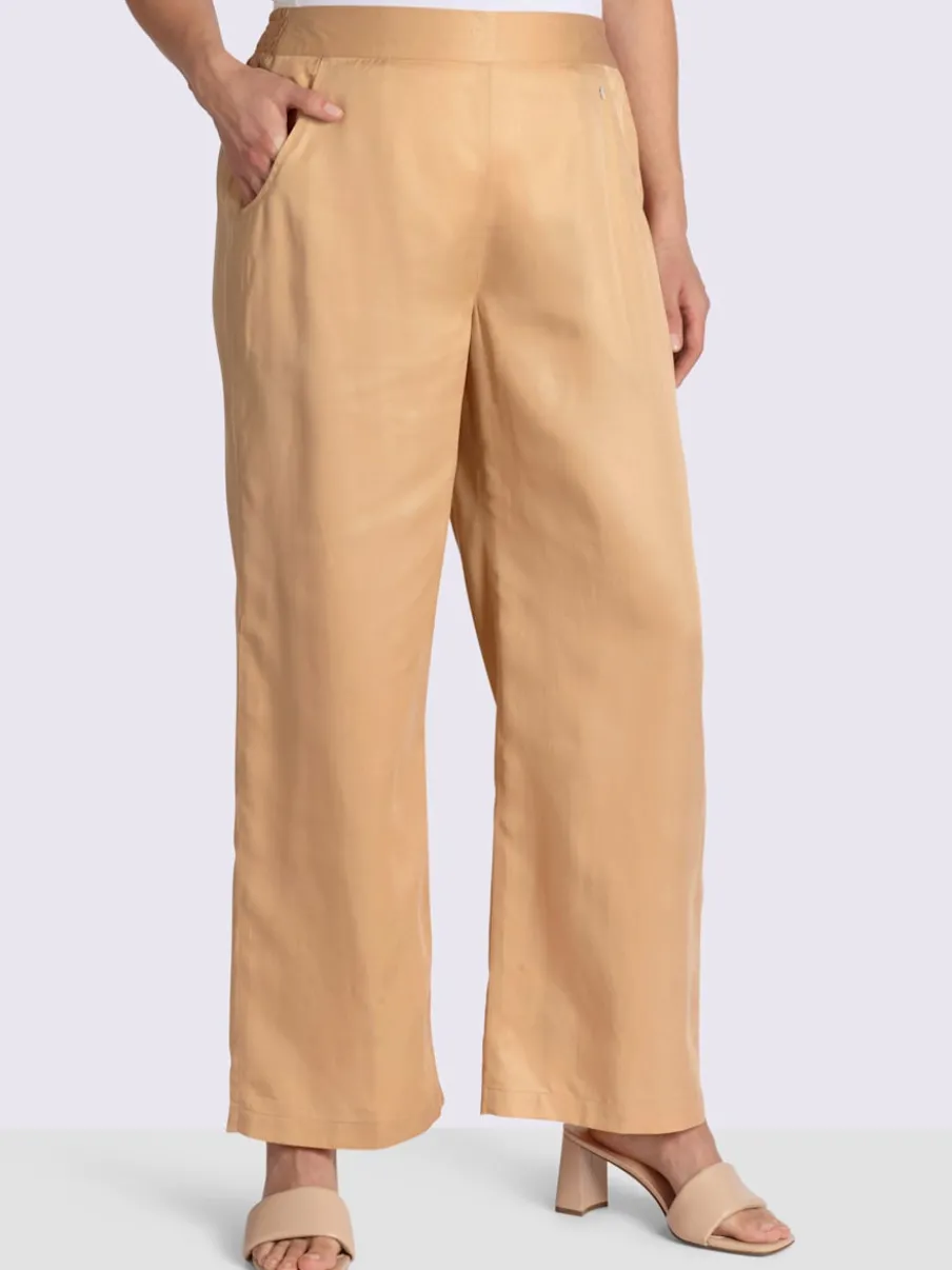Pantalon ceinture élastique au dos