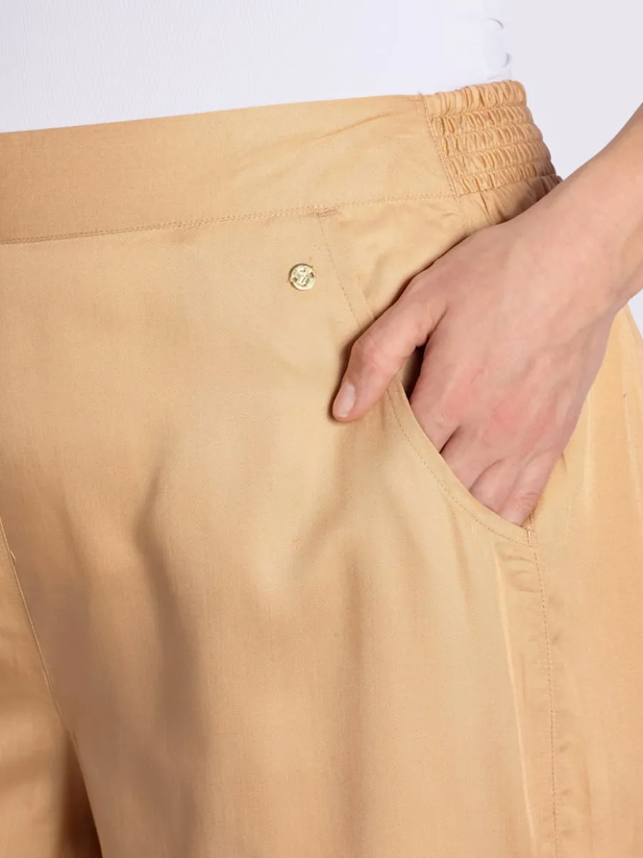 Pantalon ceinture élastique au dos