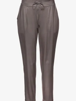 Pantalon ceinture élastique avec cordon et poches latérales fendues