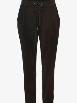 Pantalon ceinture élastique avec cordon et poches latérales fendues