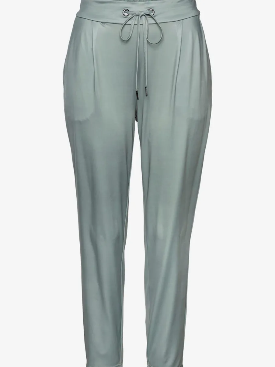 Pantalon ceinture élastique avec cordon et poches latérales fendues