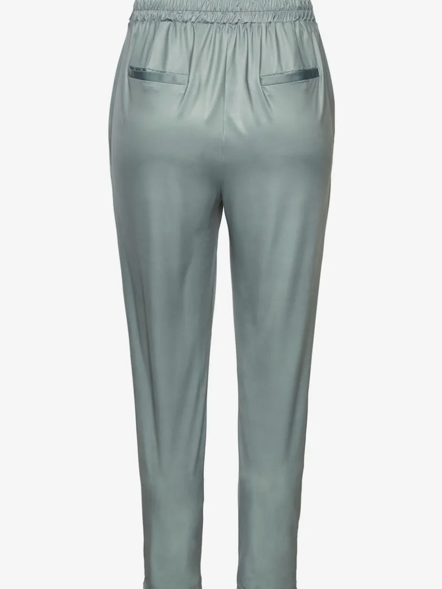 Pantalon ceinture élastique avec cordon et poches latérales fendues
