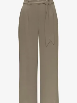 Pantalon à ceinture élastique avec jambes larges 7/8