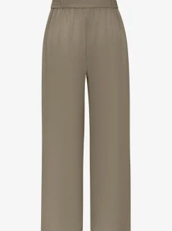 Pantalon à ceinture élastique avec jambes larges 7/8