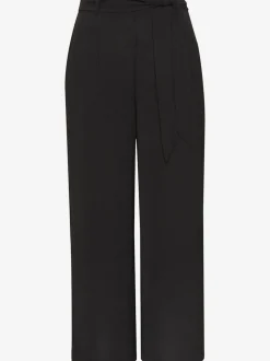 Pantalon à ceinture élastique avec jambes larges 7/8