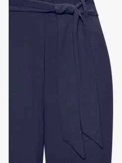 Pantalon à ceinture élastique avec jambes larges 7/8