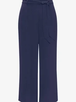 Pantalon à ceinture élastique avec jambes larges 7/8