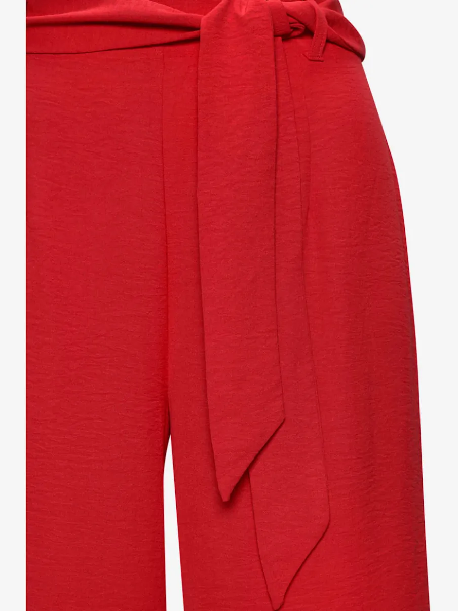 Pantalon à ceinture élastique avec jambes larges 7/8