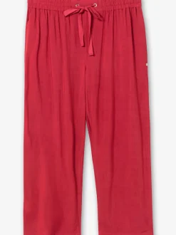 Pantalon 7/8 ceinture élastique, coulisse et lien à nouer
