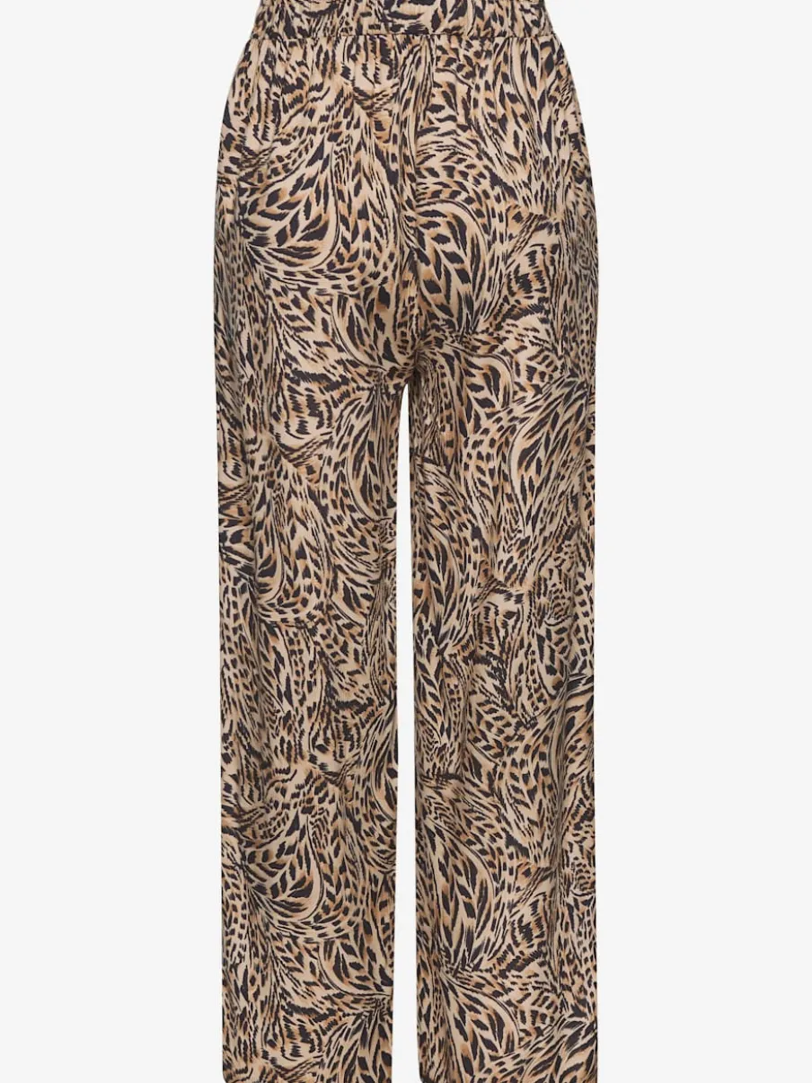 Pantalon à ceinture élastique douce avec poches latérales