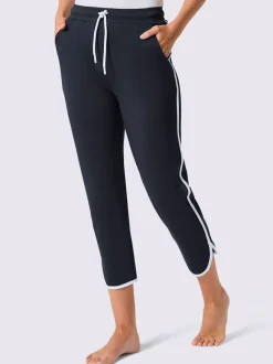 Pantalon à ceinture élastique en sweat avec poches latérales