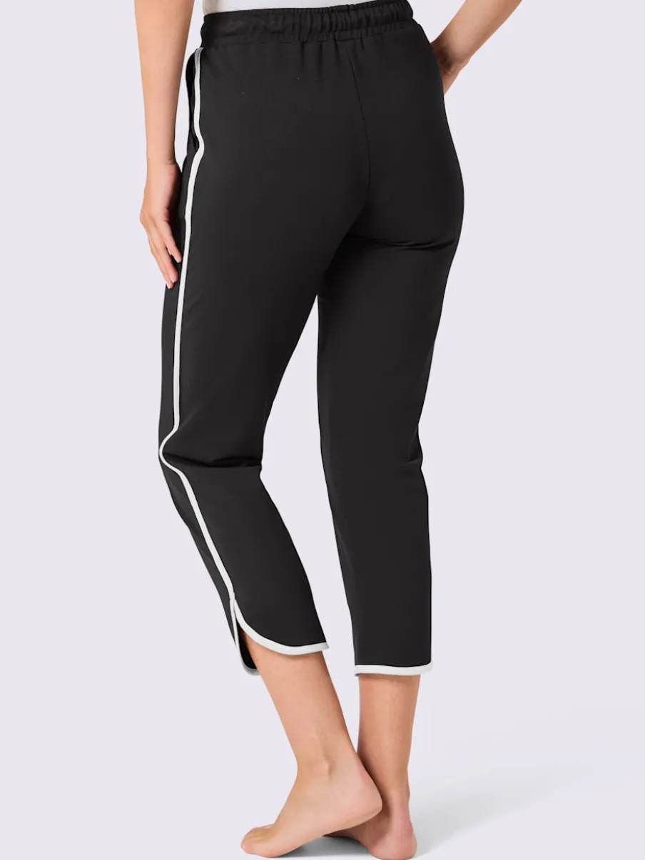 Pantalon à ceinture élastique en sweat avec poches latérales