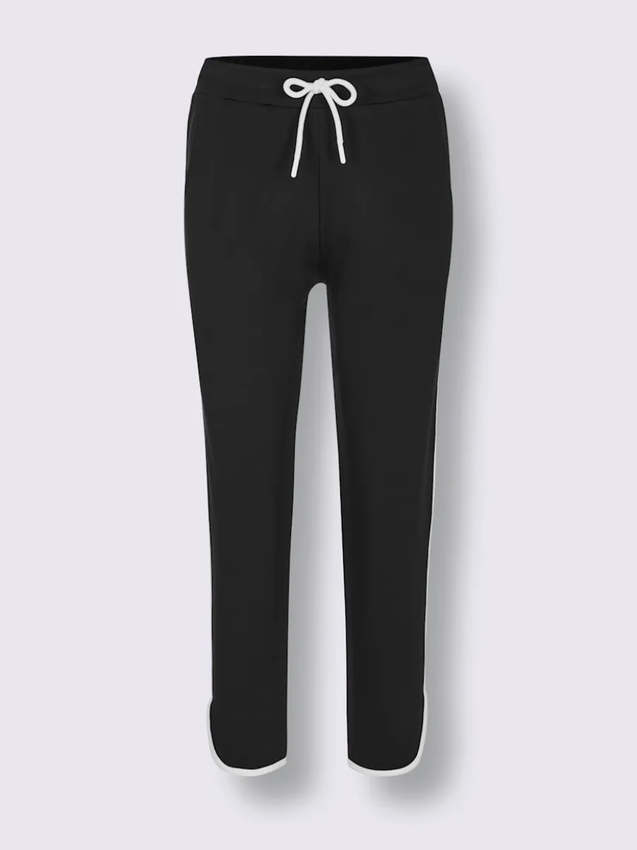 Pantalon à ceinture élastique en sweat avec poches latérales