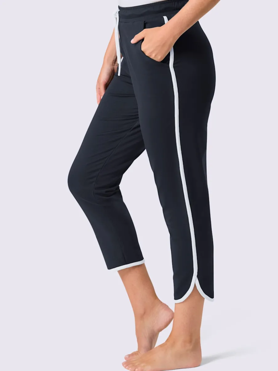 Pantalon à ceinture élastique en sweat avec poches latérales