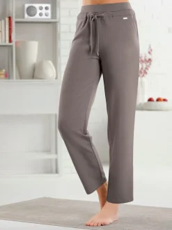 Pantalon à ceinture élastique interlock