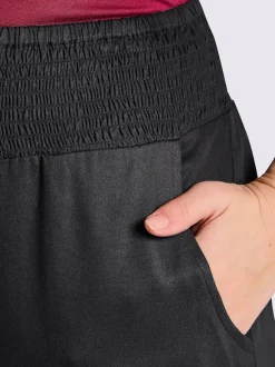 Pantalon ceinture smockée