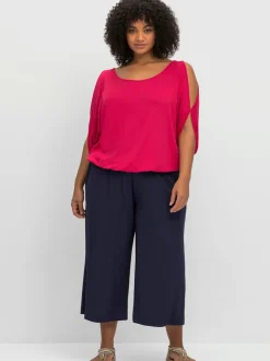 Pantalon ceinture smockée