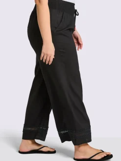Pantalon ceinture smockée