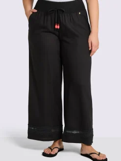 Pantalon ceinture smockée