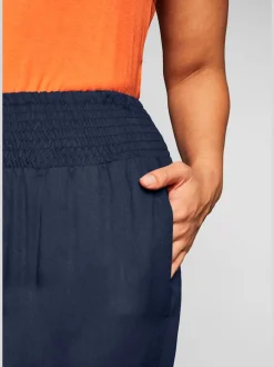 Pantalon ceinture smockée