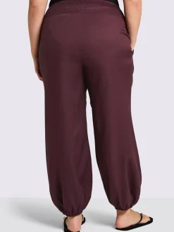 Pantalon ceinture smockée