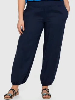Pantalon ceinture smockée