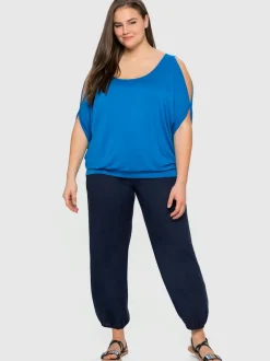 Pantalon ceinture smockée