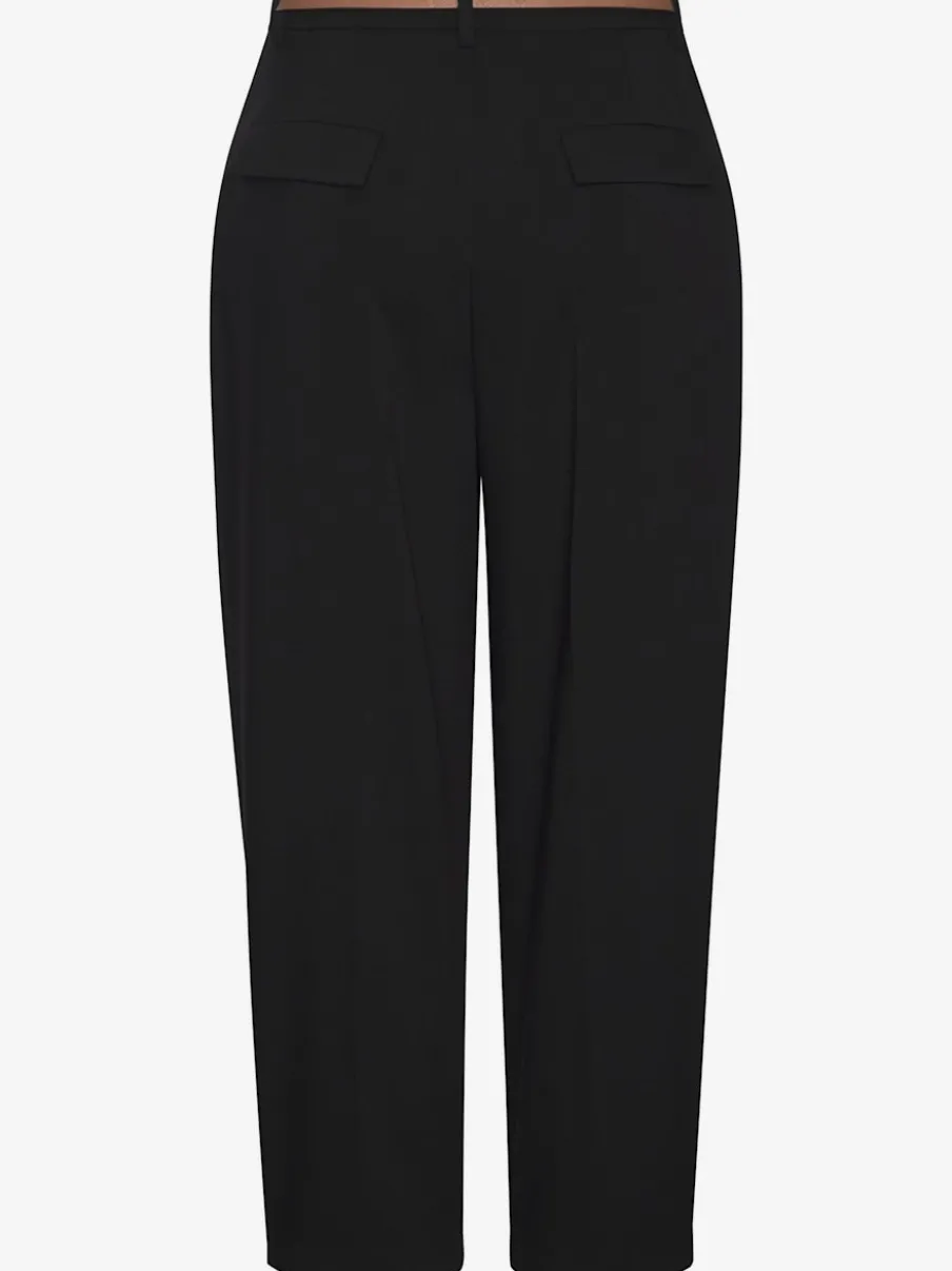 Pantalon à ceinture étroite avec poches fendues et jambes étroites