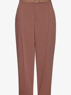 Pantalon à ceinture étroite avec poches fendues et jambes étroites