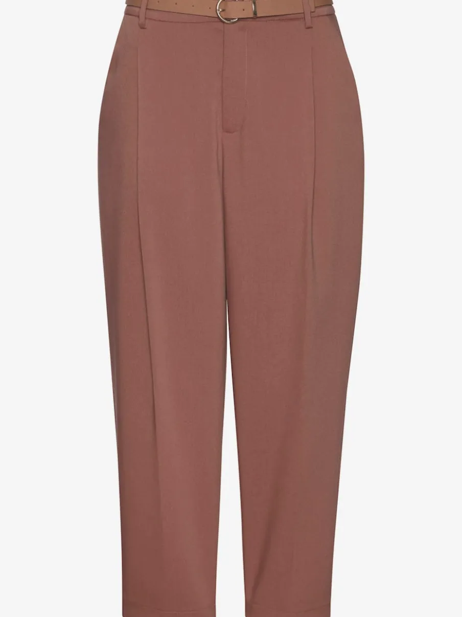 Pantalon à ceinture étroite avec poches fendues et jambes étroites