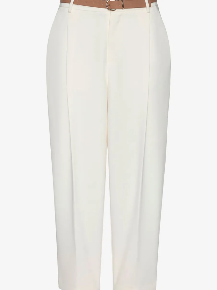 Pantalon à ceinture étroite avec poches fendues et jambes étroites