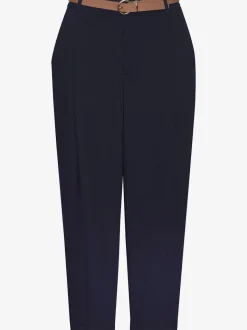 Pantalon à ceinture étroite avec poches fendues et jambes étroites