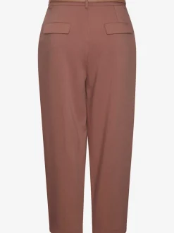 Pantalon à ceinture étroite avec poches fendues et jambes étroites
