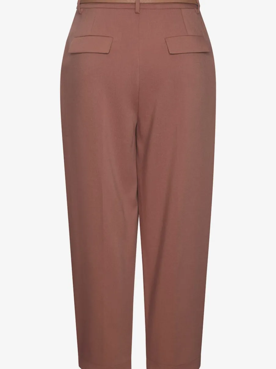 Pantalon à ceinture étroite avec poches fendues et jambes étroites