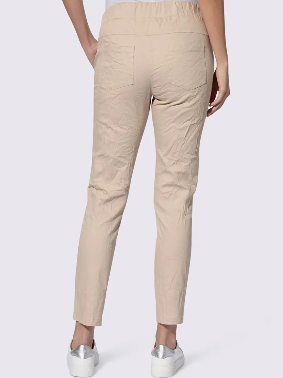 Pantalon chic avec fronces et ceinture ajustable