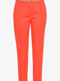Pantalon chino décontracté avec ceinture imitation cuir et poches