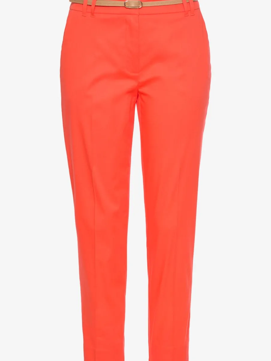 Pantalon chino décontracté avec ceinture imitation cuir et poches