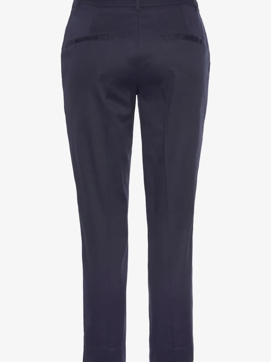 Pantalon chino décontracté avec ceinture imitation cuir et poches