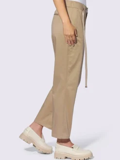 Pantalon chino en coton avec ceinture à fermeture innovante