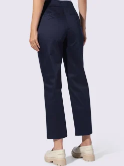 Pantalon chino en coton avec ceinture à fermeture innovante