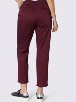 Pantalon chino en coton avec ceinture à fermeture innovante