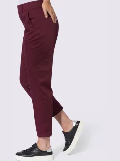 Pantalon chino en coton avec ceinture à fermeture innovante