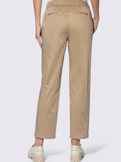 Pantalon chino en coton avec ceinture à fermeture innovante
