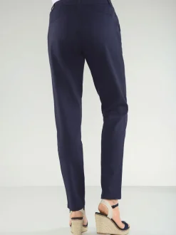 Pantalon chino en coton extensible à poches latérales